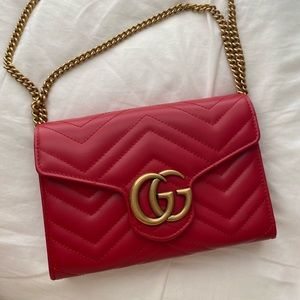 Gucci envelope marmont purse/clutch